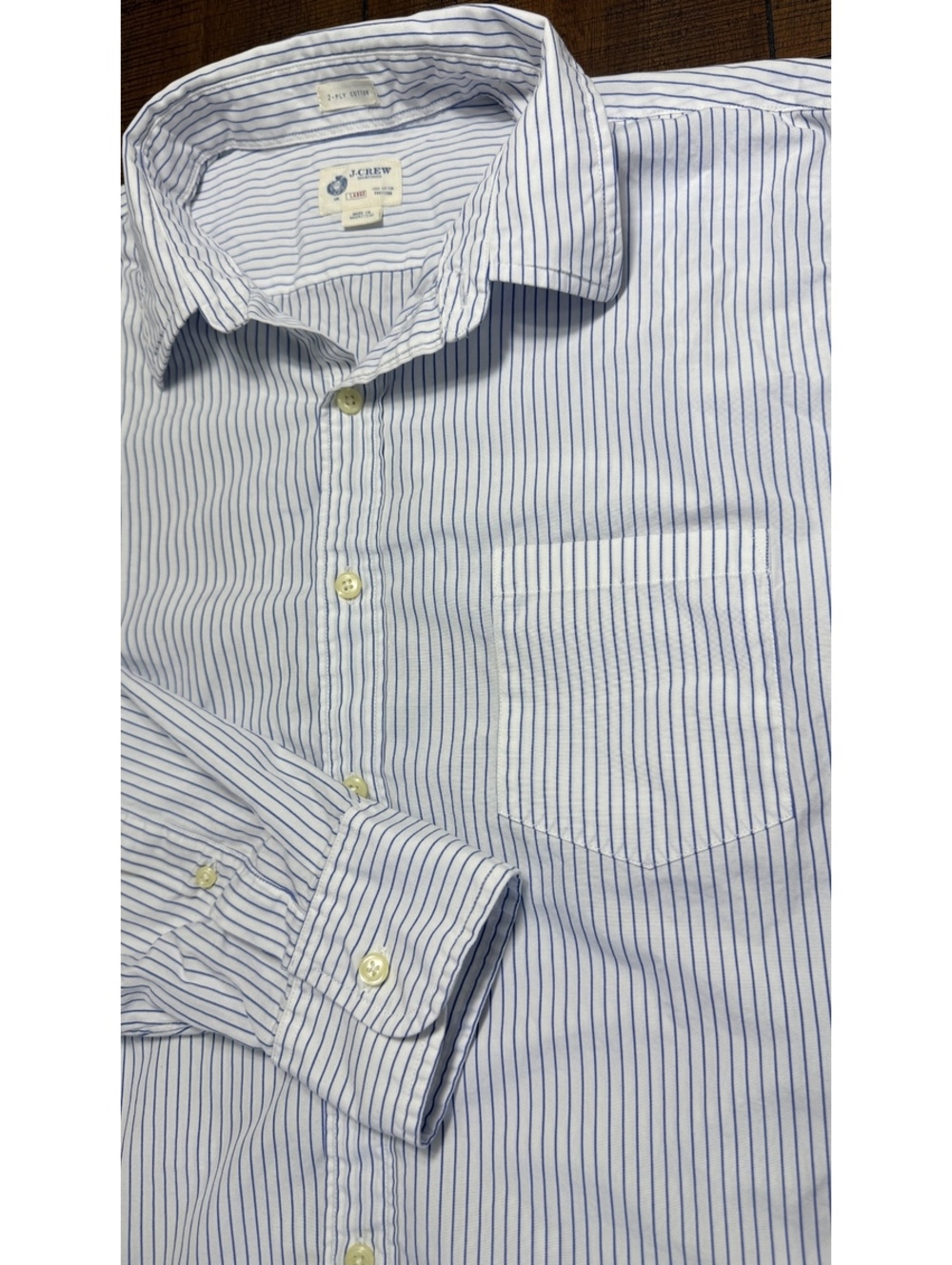 J.Crew Men’s Large Secret Wash button down